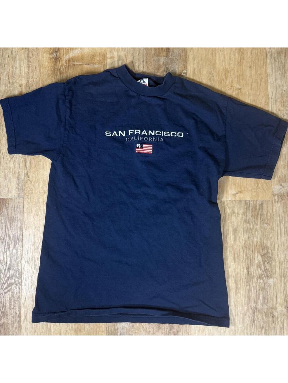 Y2K San Francisco, California Navy Blue T-Shirt Size M